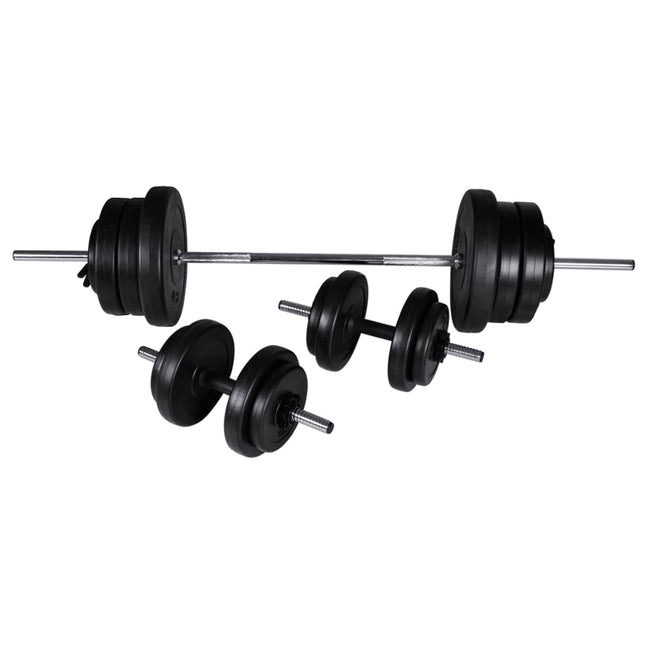 NNEVL Barbell + 2 Dumbbell Set 60.5kg
