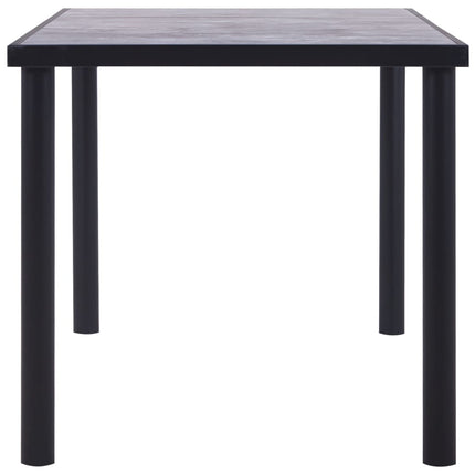 NNEVL Dining Table Black and Concrete Grey 160x80x75 cm MDF