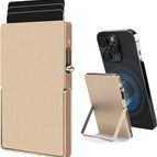 Champagne Gold / All aluminum+Magenic+Size(10*6.5*0.8cm) / 1pack+Metal Ring