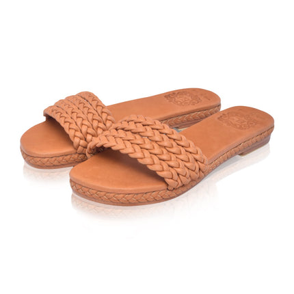 Iris Braided Leather Slides