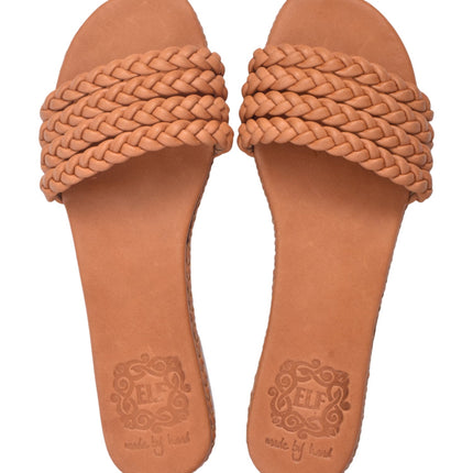 Iris Braided Leather Slides