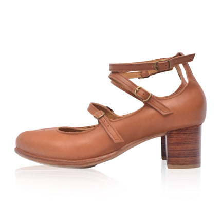 Jardin Block Heel Leather Pumps