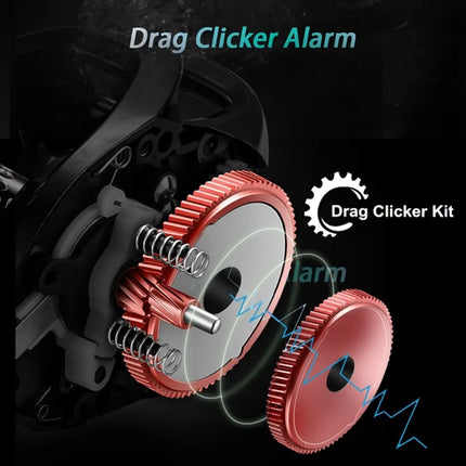 NNEOBA Baitcasting Reel  Carbon Body with Clicker Black