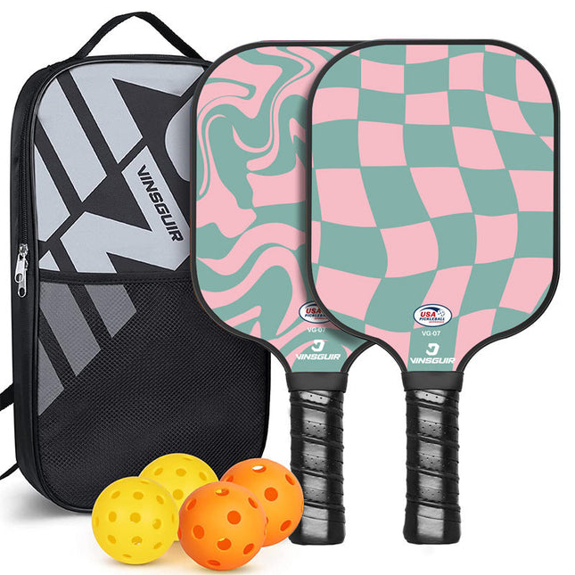 NNEDSZ Bubble Hall Fiberglass Pickleball Paddle Set - Vibrant Design for Enhanced Gameplay