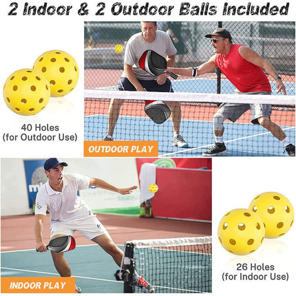 NNEDSZ Bubble Hall Fiberglass Pickleball Paddle Set - Vibrant Design for Enhanced Gameplay