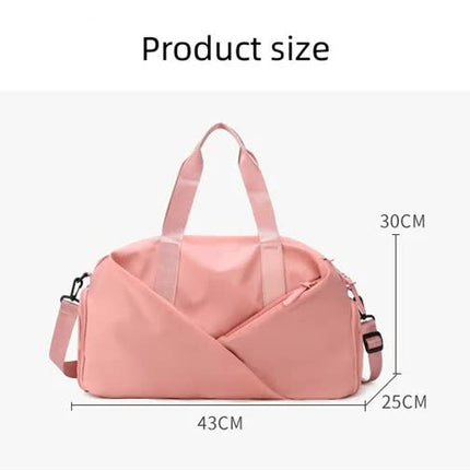 NNEDSZ Grey Stylish Gym Travel Bag with Shoe Compartment, Lightweight and Durable Design