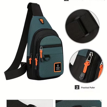 NNETM Men’s Chest Bag Nylon Crossbody