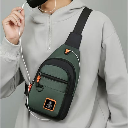 NNETM Men’s Chest Bag Nylon Crossbody