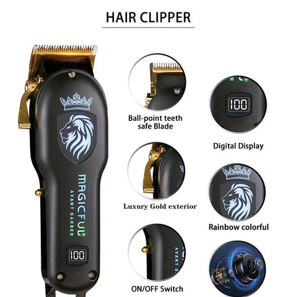 NNEOBA Professional Hair Clipper Rechargeable Electric Beard & Hair Trimmer